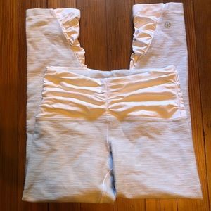 Lululemon white cropped leggings